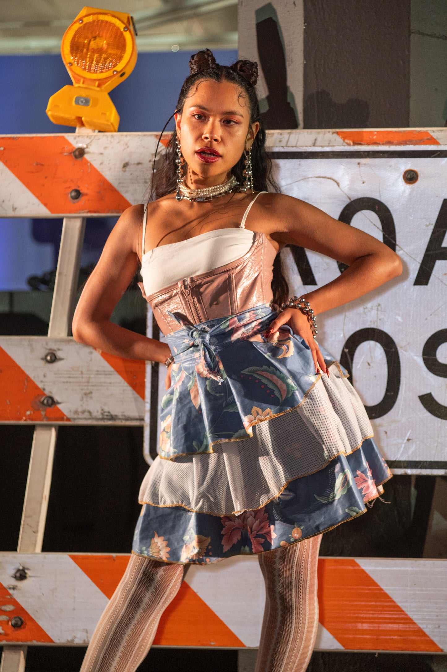 Custom Runway Floral Skirt