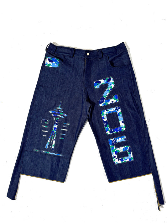 206 denim shorts