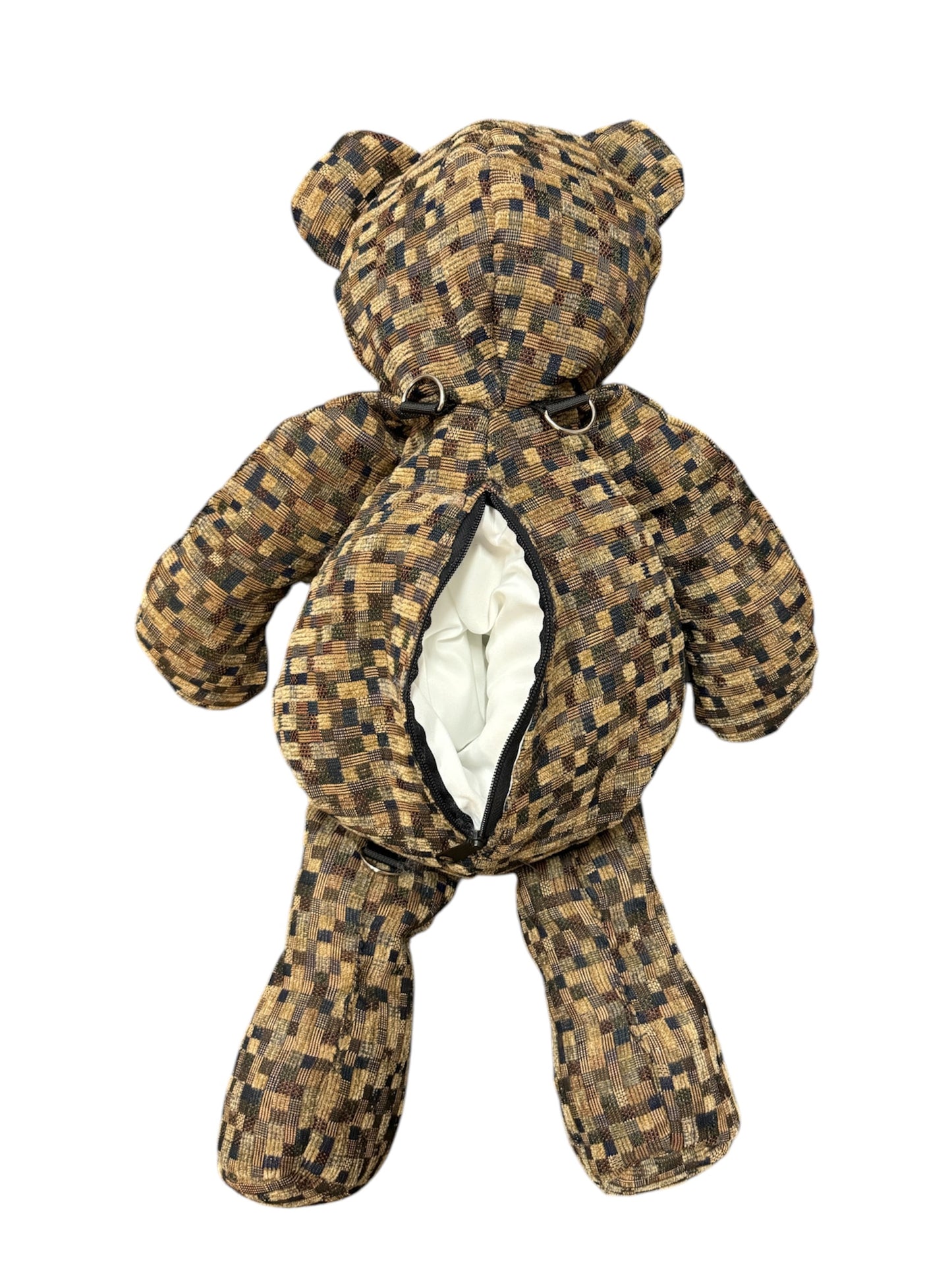 Tan tile bear bag