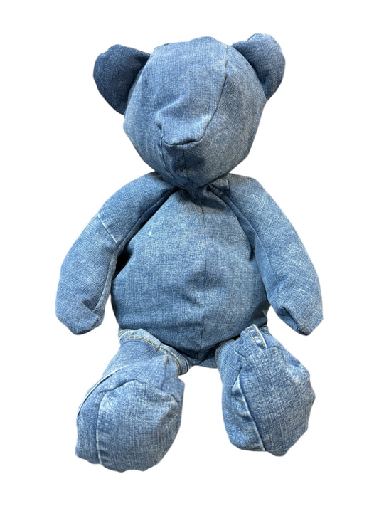 Blue denim bear bag
