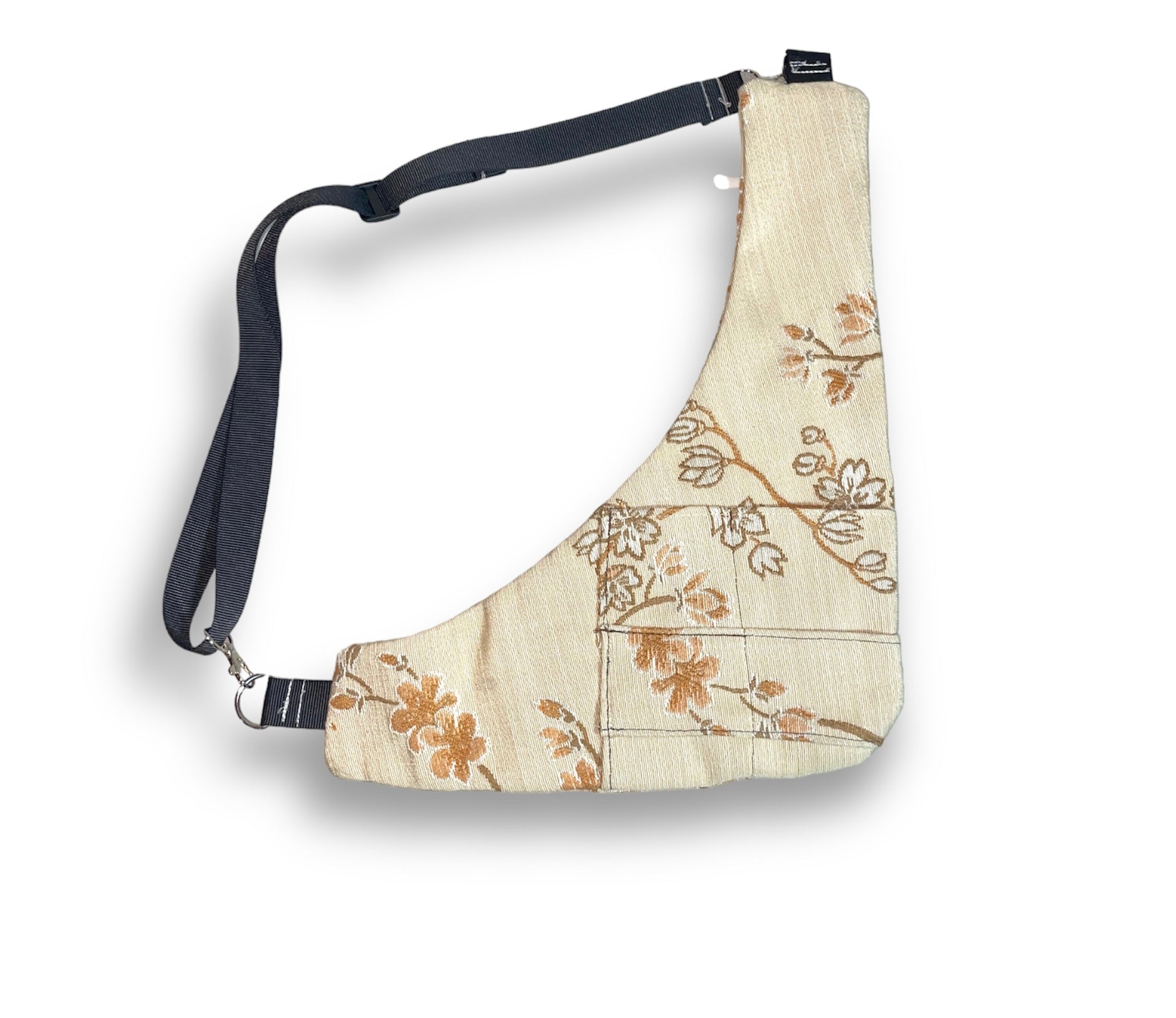 Boomerang bag (tan/floral)