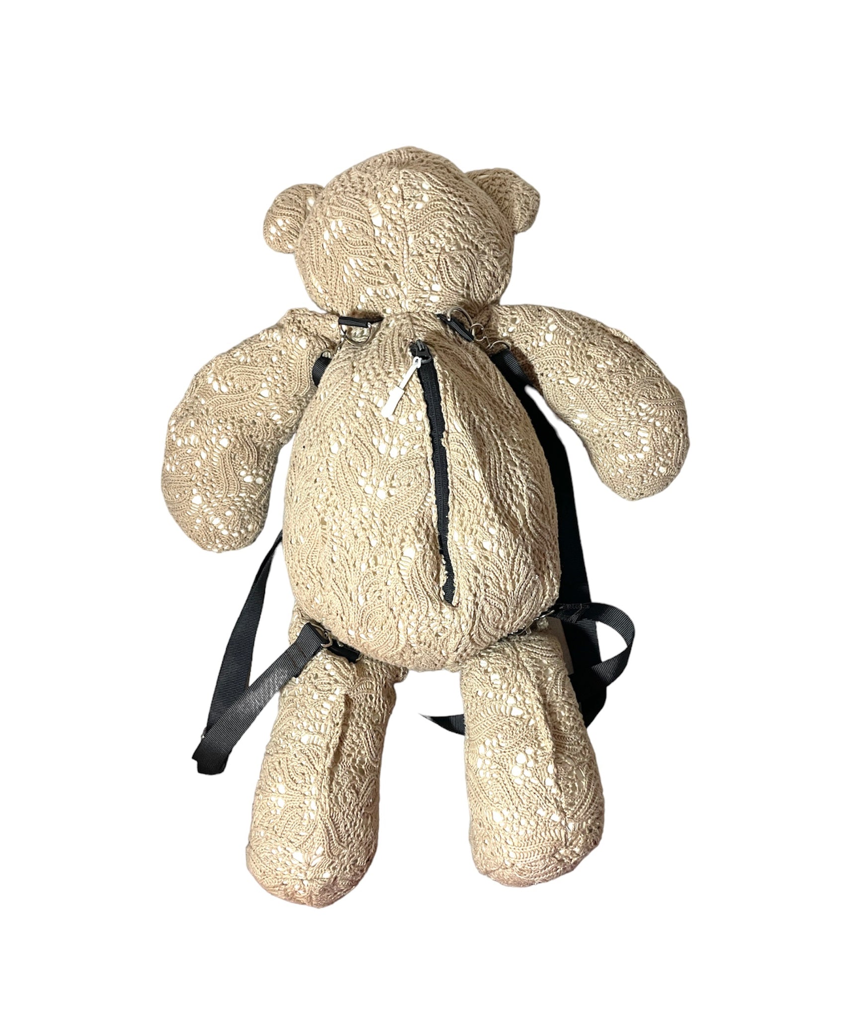 Crochet bear backpack