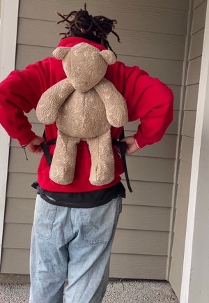 Crochet bear backpack