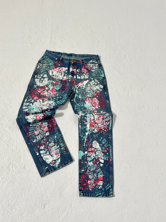Stomp jeans (blue/pink/white)