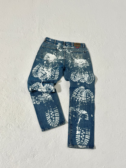 Stomp jeans (blue/pink/white)