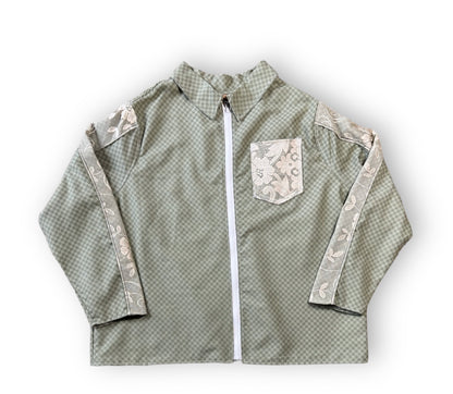 Green Checker/lace jacket