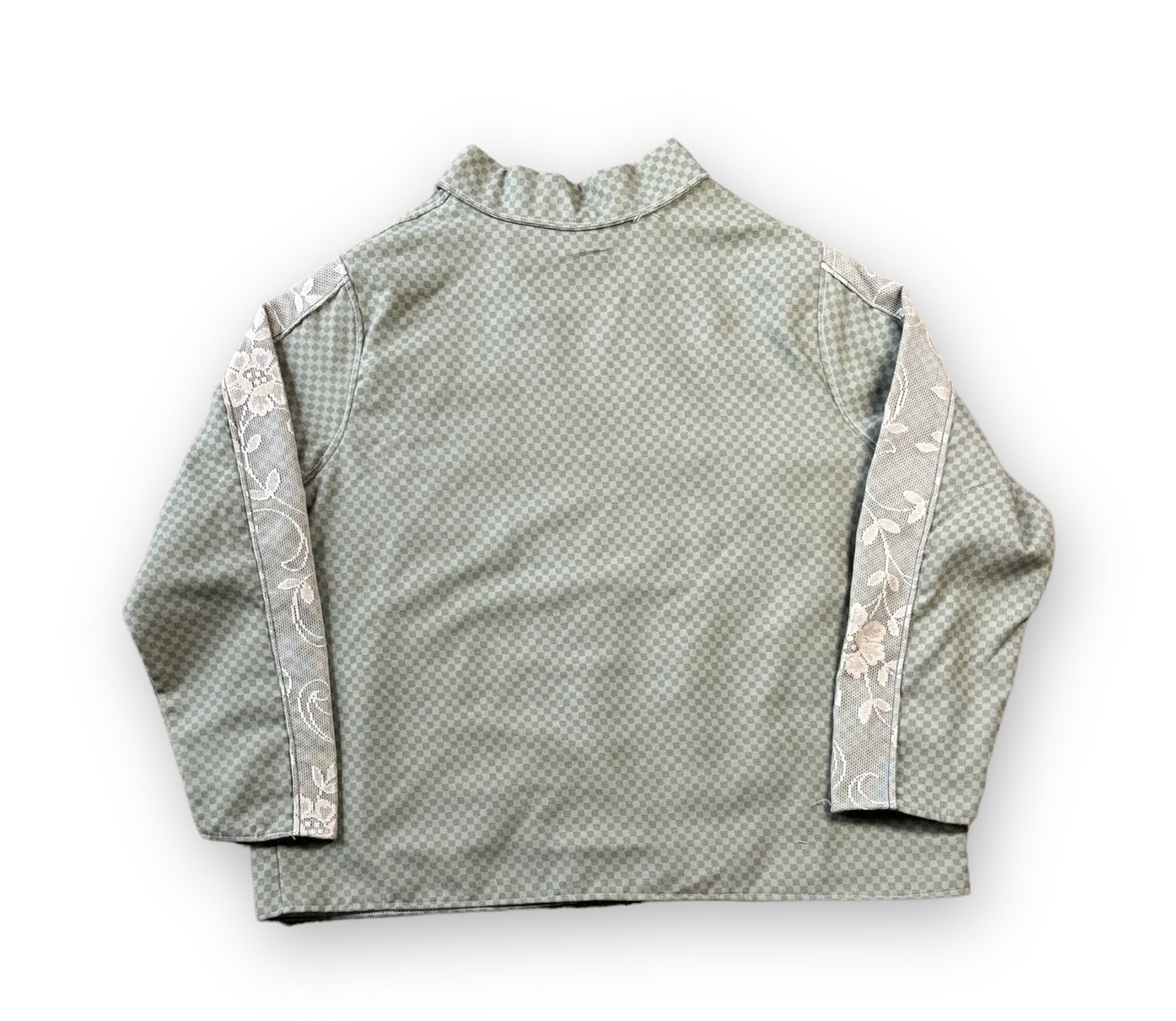 Green Checker/lace jacket