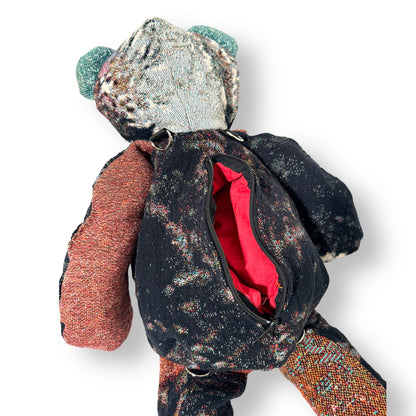 woven tapestry bear bag