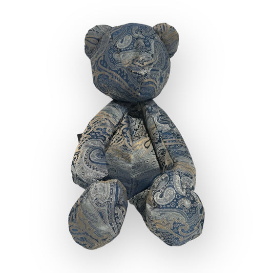 Blue paisley bear bag