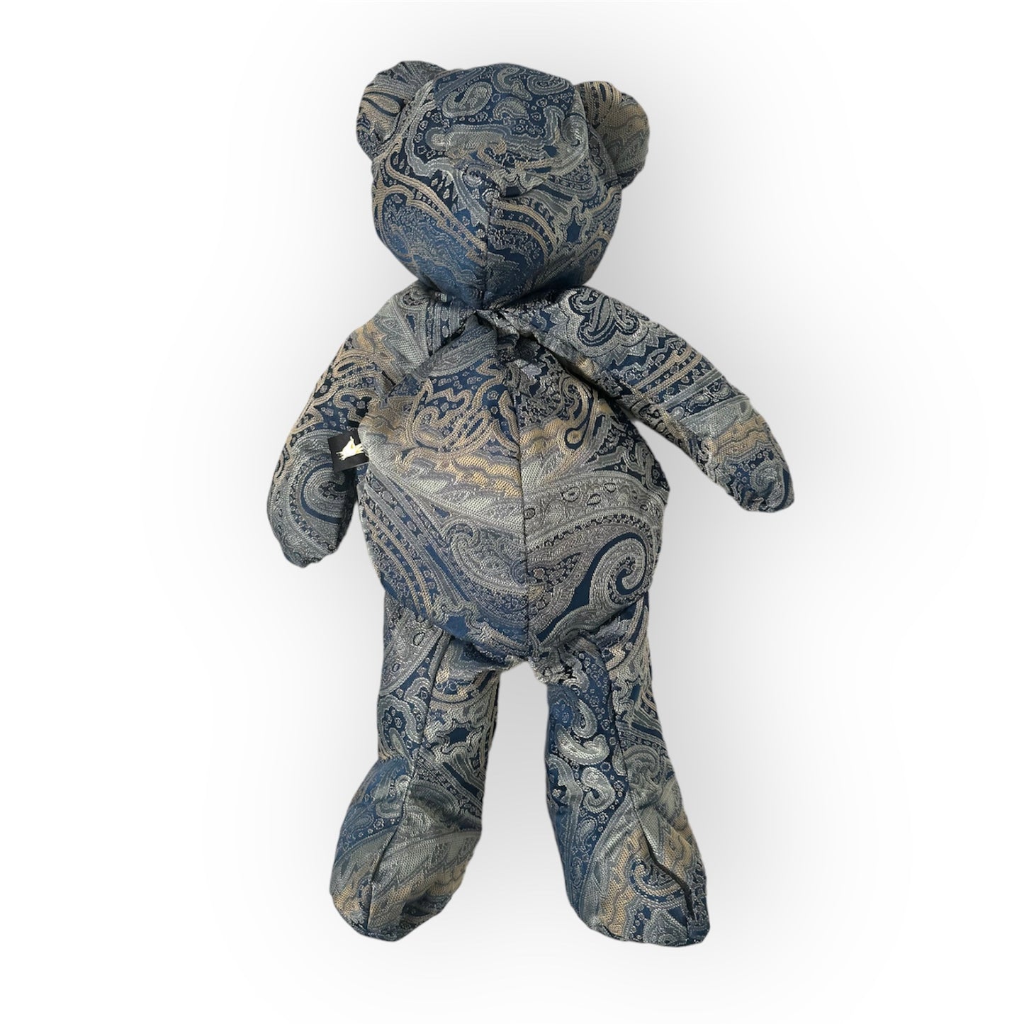 Blue paisley bear bag