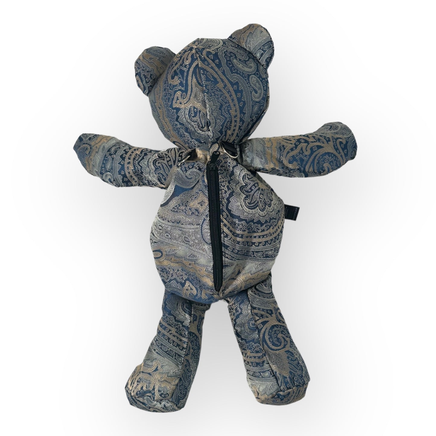 Blue paisley bear bag