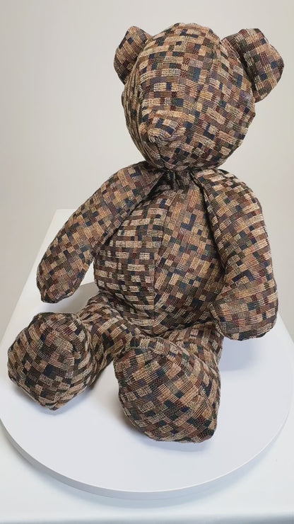 Tan tile bear bag