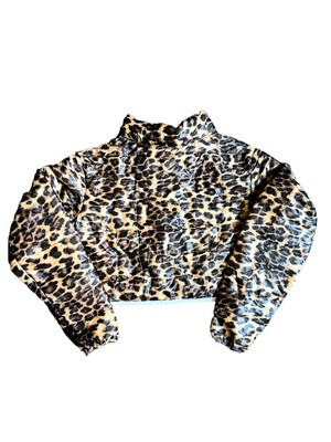 Cheetah print puffer